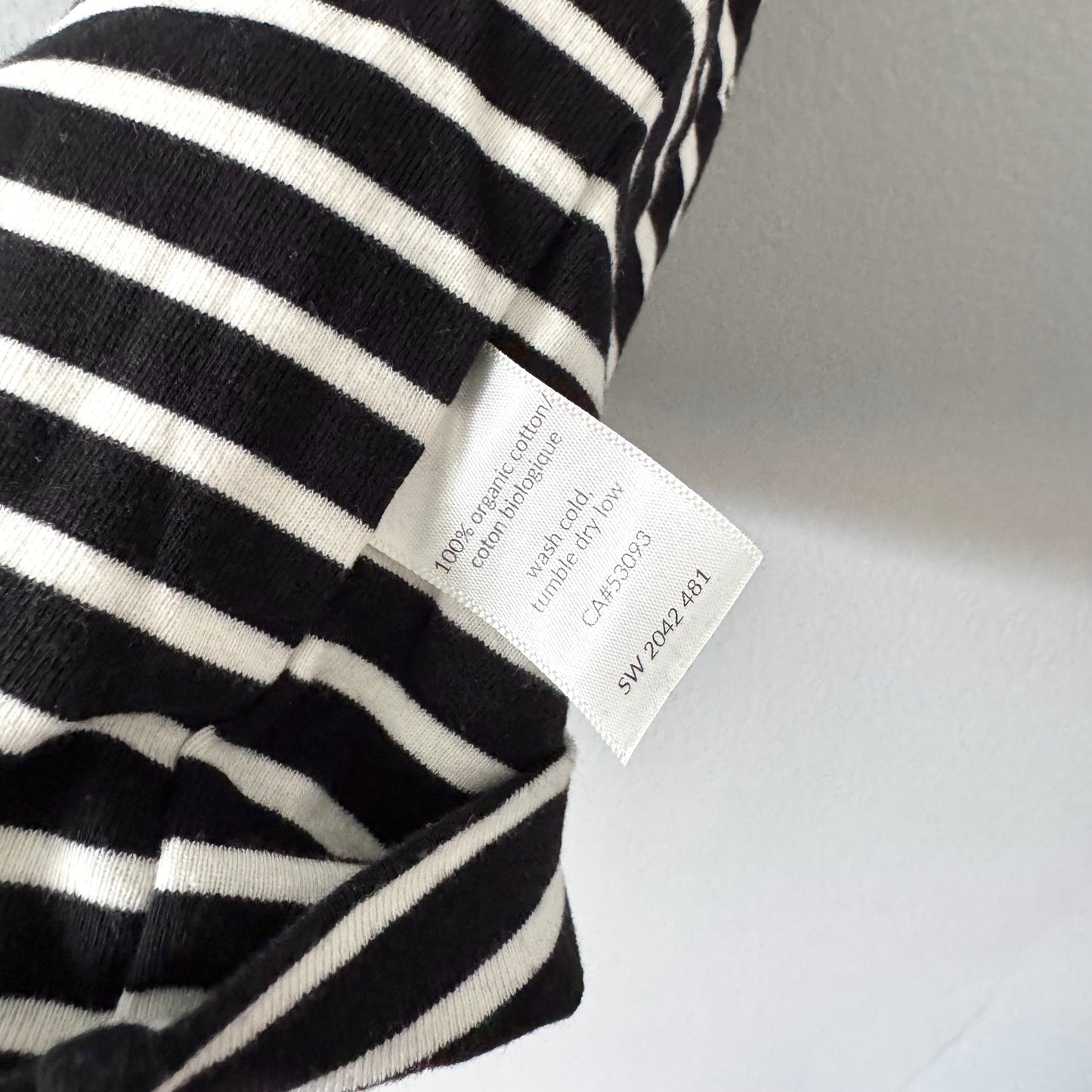 Mini mioche / Black x white organic cotton beanie / 6Y