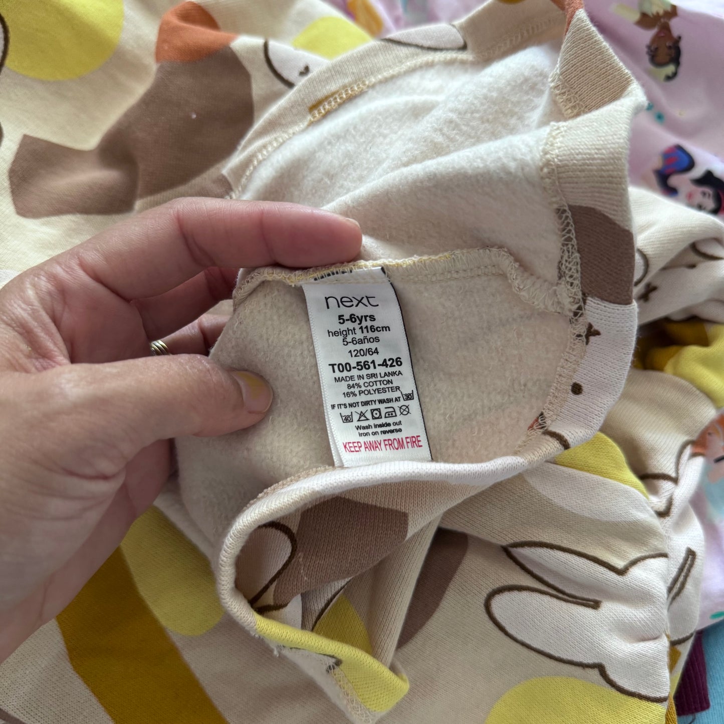 Next x Miffy / Beige x orange crew dress / 5-6Y