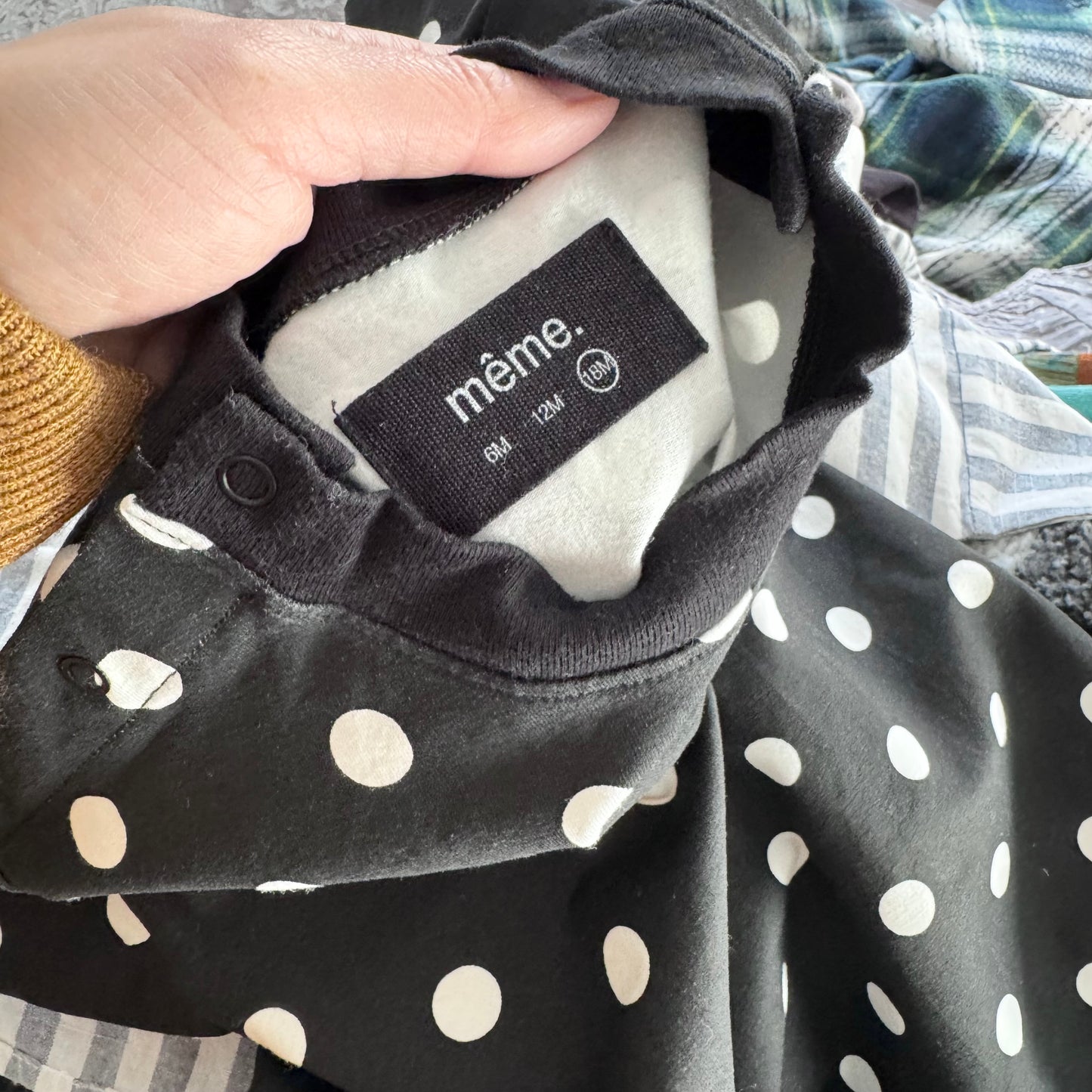 Meme / Dots oversized romper / 18M