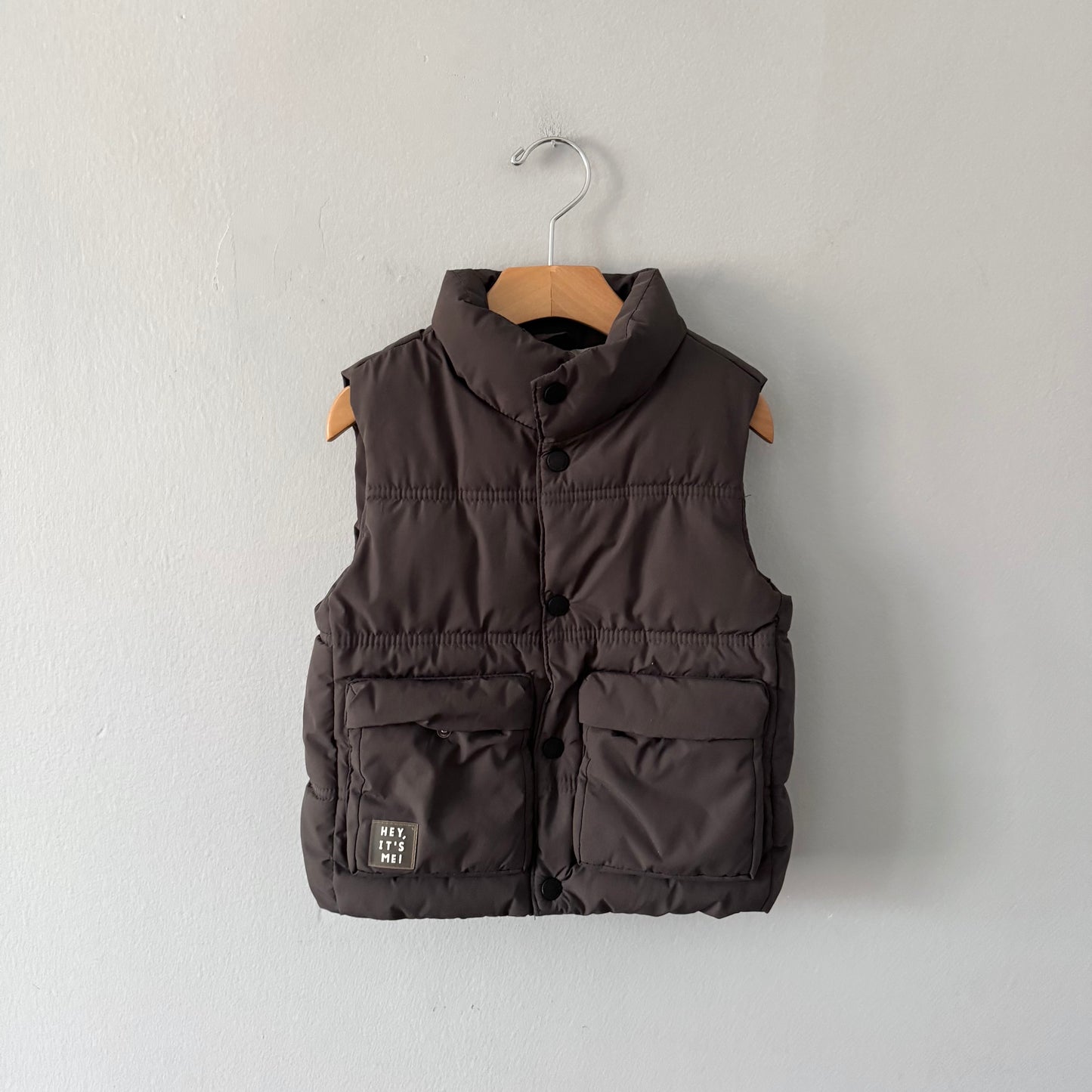 Zara / Dark brown puffer vest / 2-3Y
