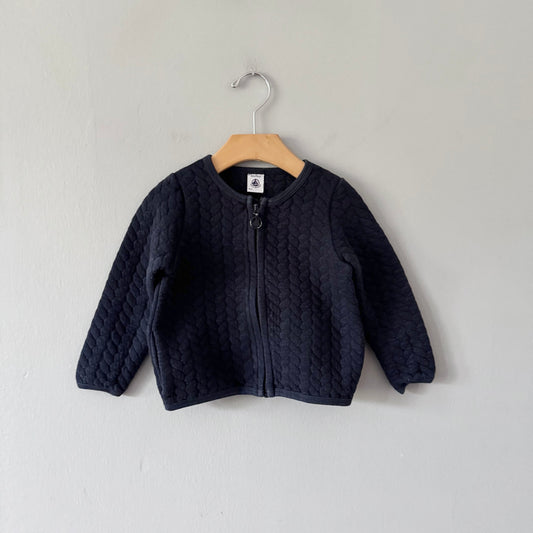 Petit Bateau / Padded zip up - Navy / 3Y