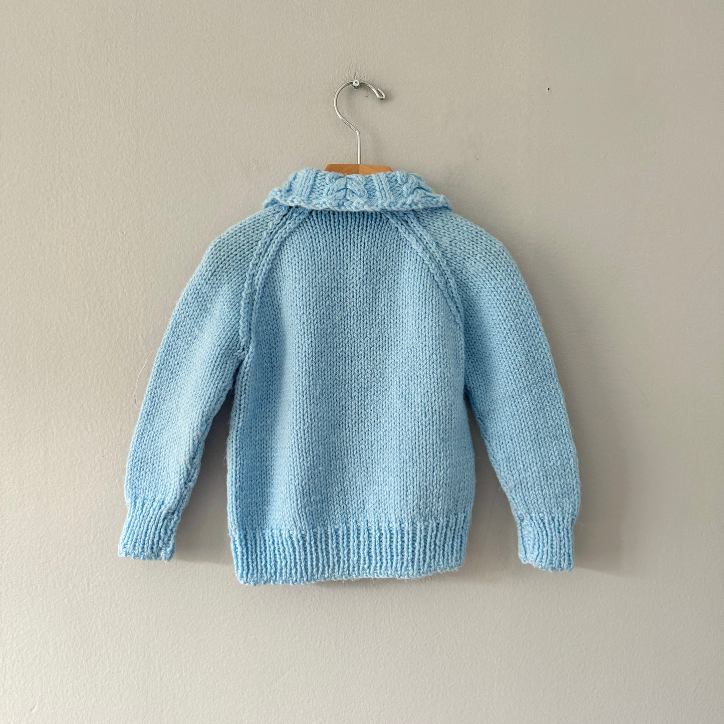 Handmade / Light blue knit jacket / 3Y