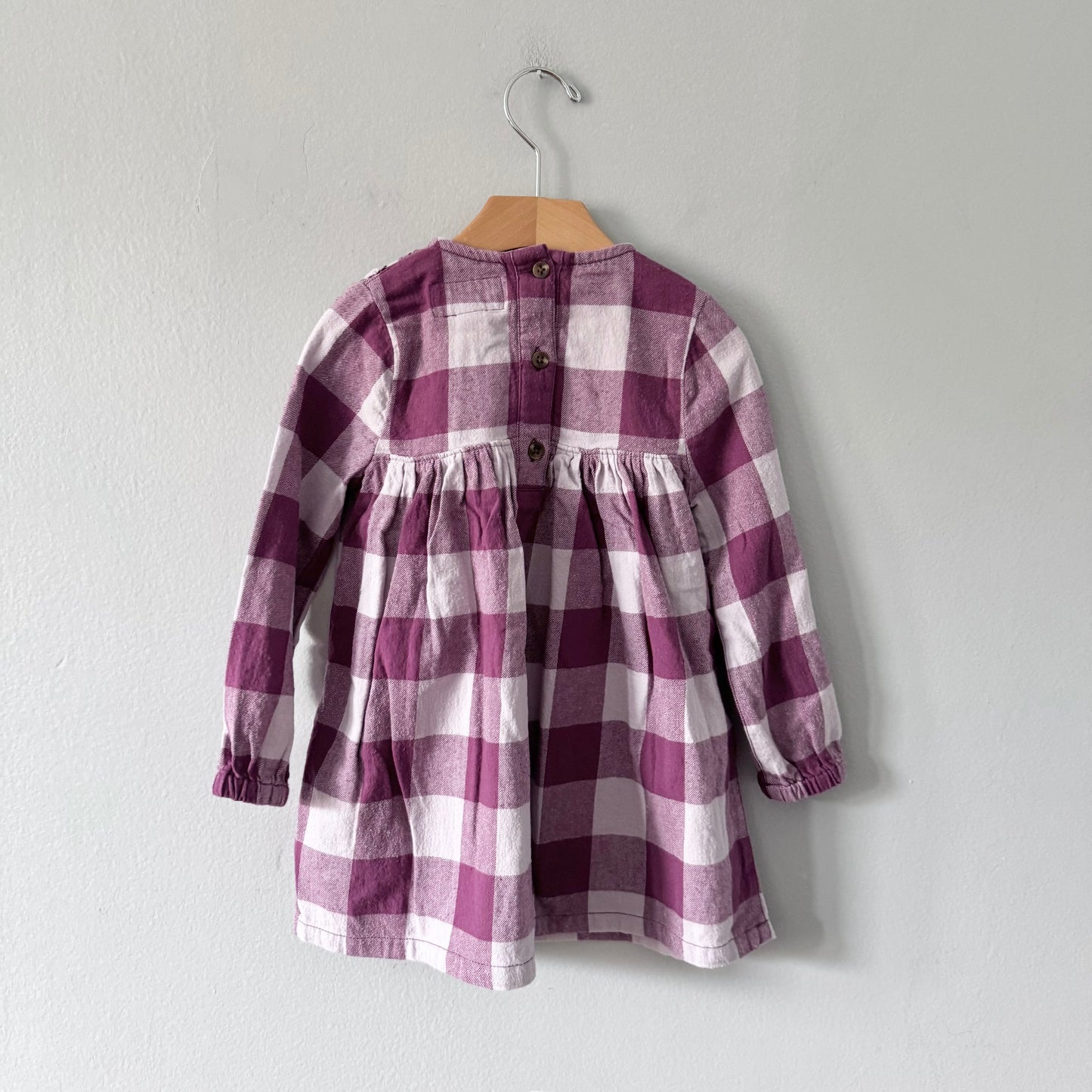 Roots / Purple flannel dress / 2T