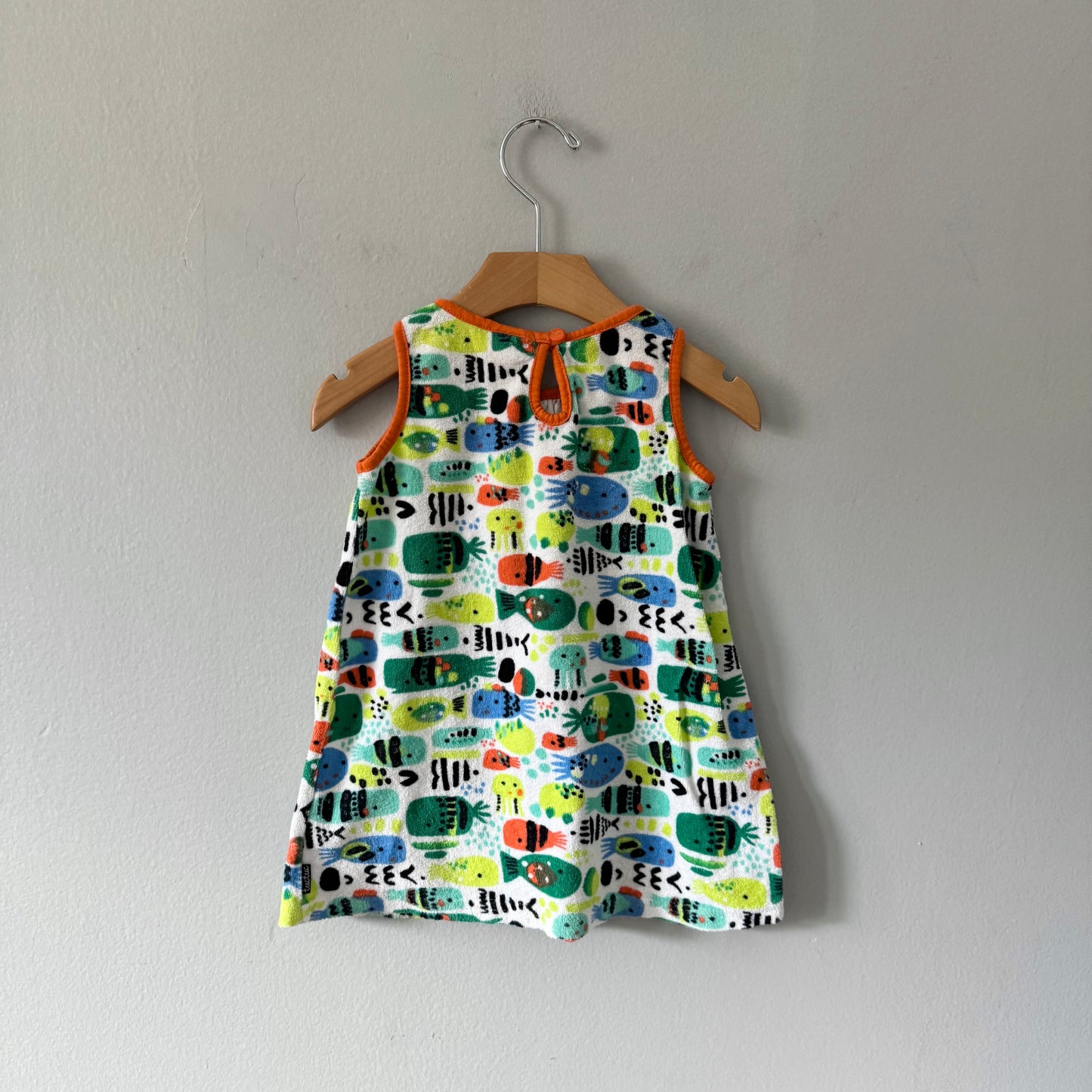 Tuctuc / Pile tank dress - fish / 2Y