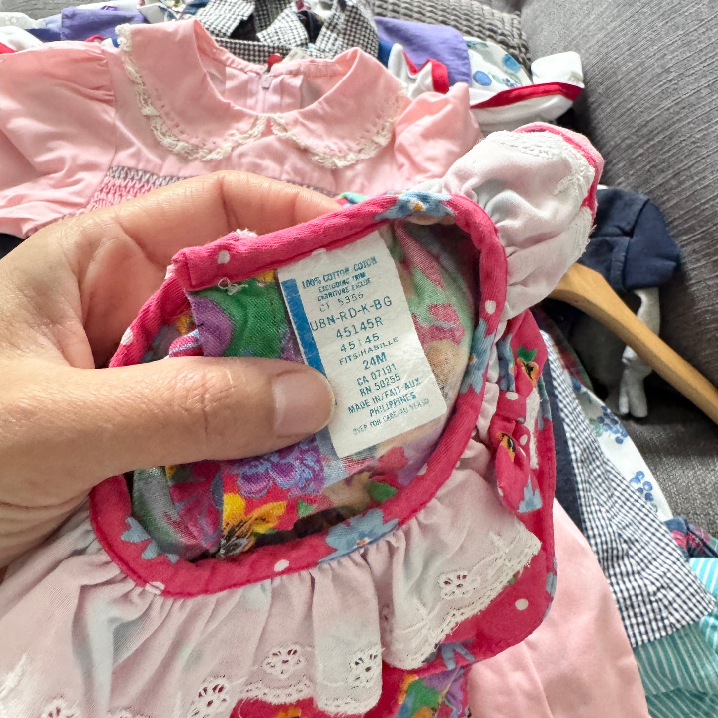 Vintage / Pink floral dress / 24M