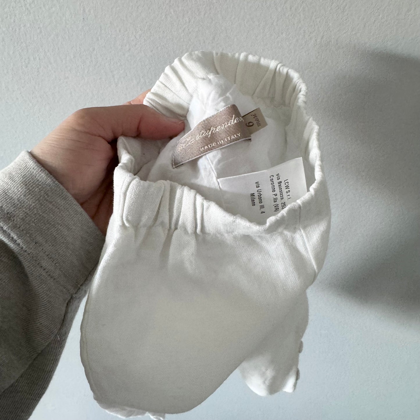 La stupenderia / Pantalon en lin blanc / 6M
