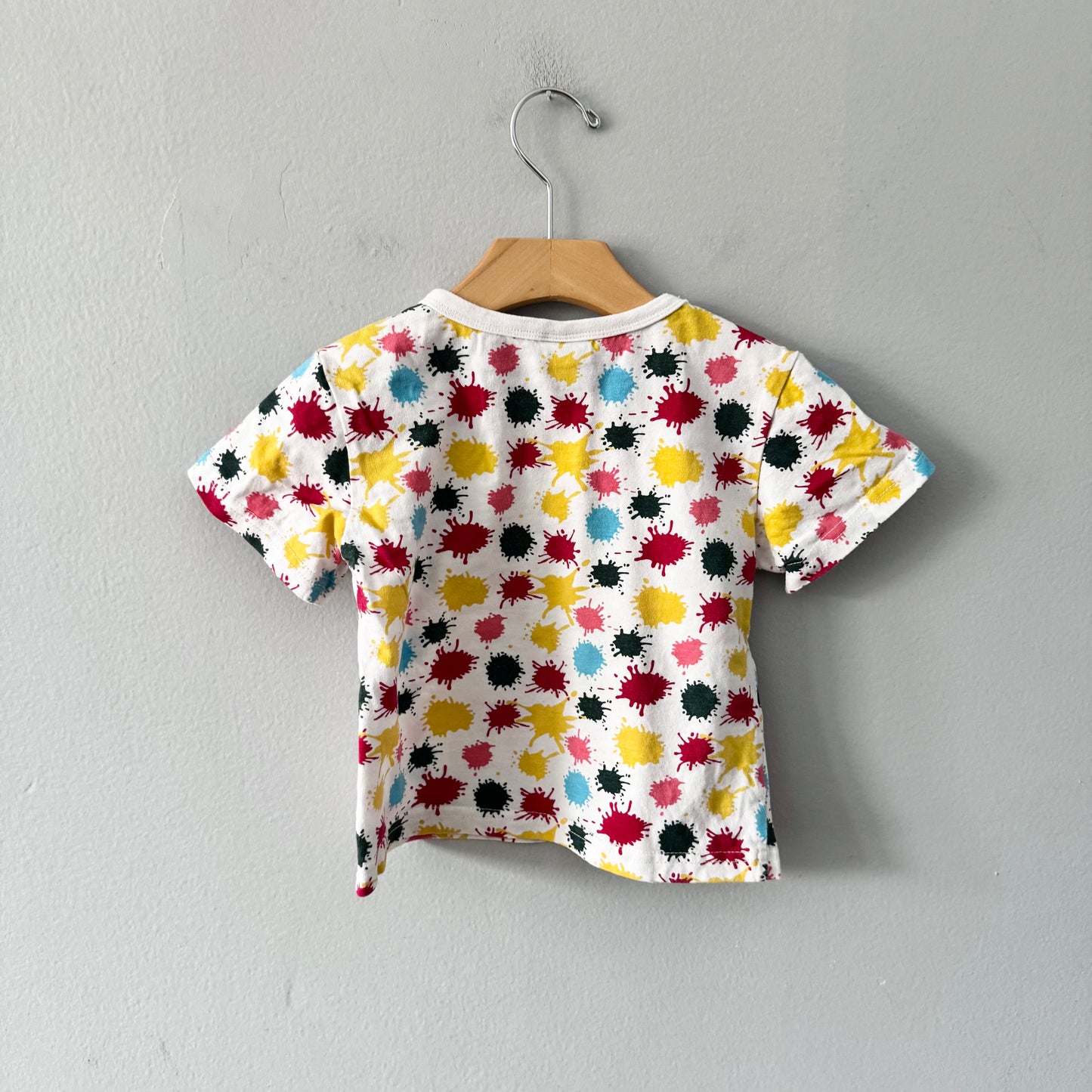 Mud Kingdom / White x paint T-shirt / 3Y(100cm)