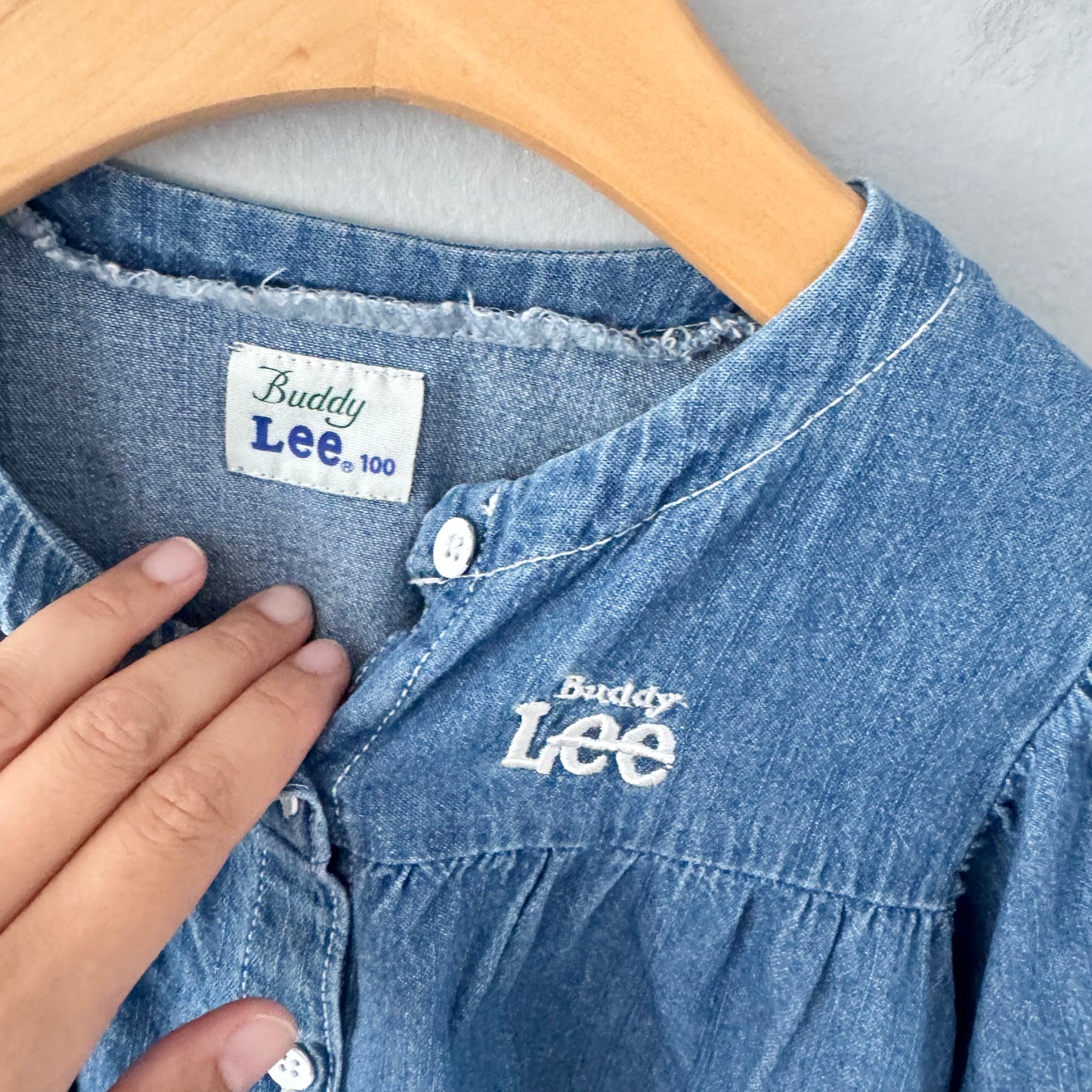 Buddy Lee / Chambray long sleeve dress / 100cm(3-4Y)