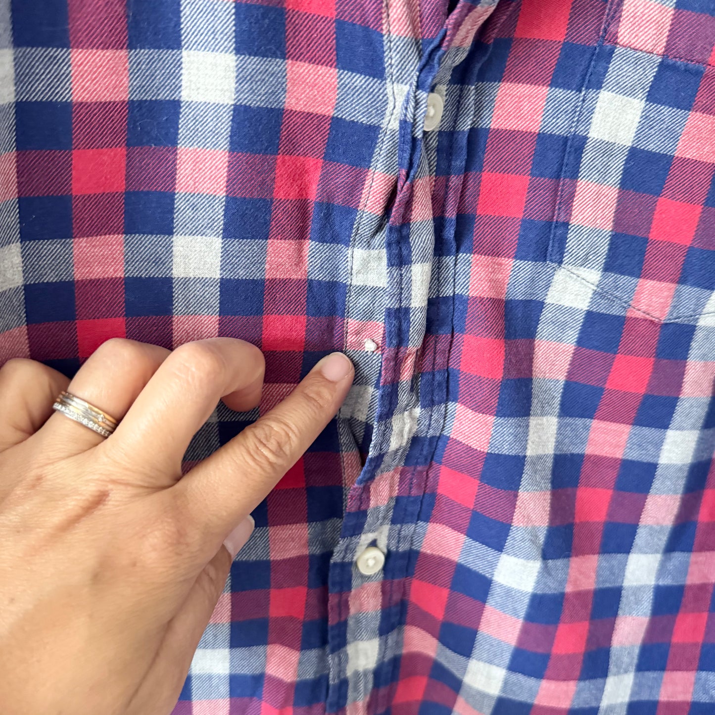 Crewcuts / Red navy flannel shirt / 8Y
