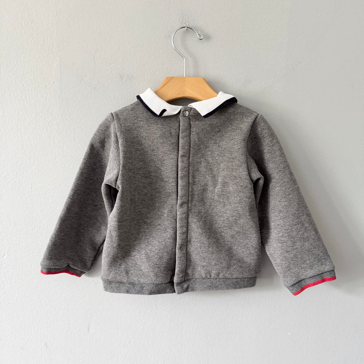 Jacadi / Dark grey fleece lined sweatshirt / 36M