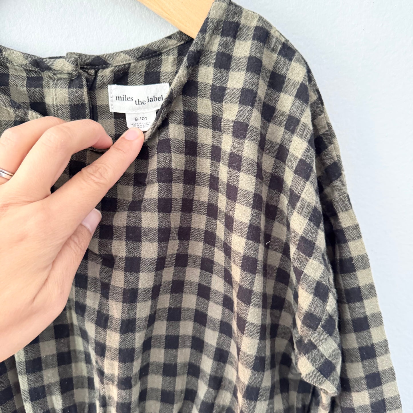 Miles the Label / Plaid flannel dress / 8-10Y