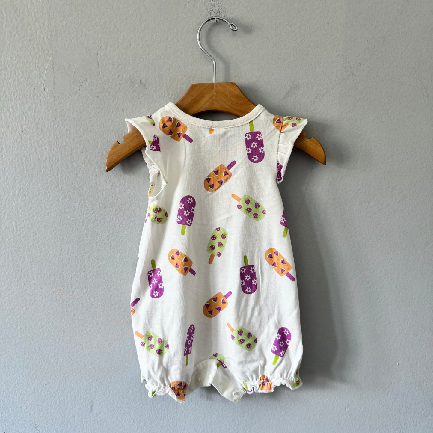 PL bébé / Combinaison débardeur blanc x bâton de crème glacée / 6M
