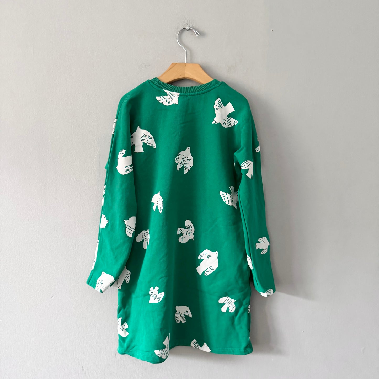 COS / Green crew dress / 6-8Y