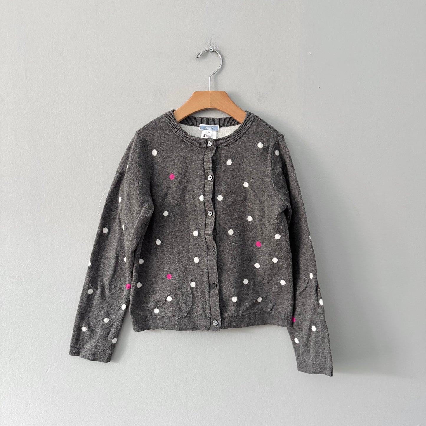 Jacadi / Dark grey cotton cardigan / 8Y