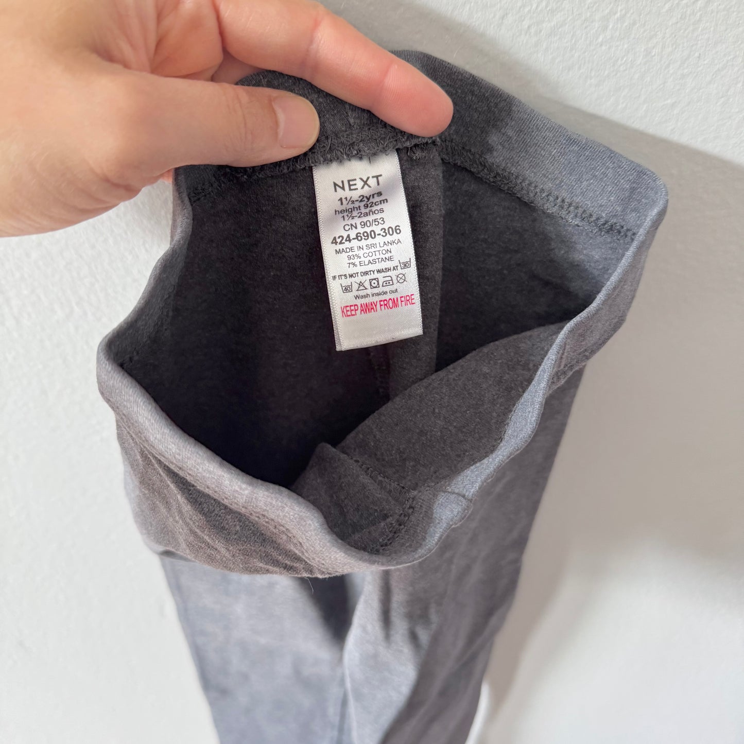 Next / Dark grey leggings / 18-24M