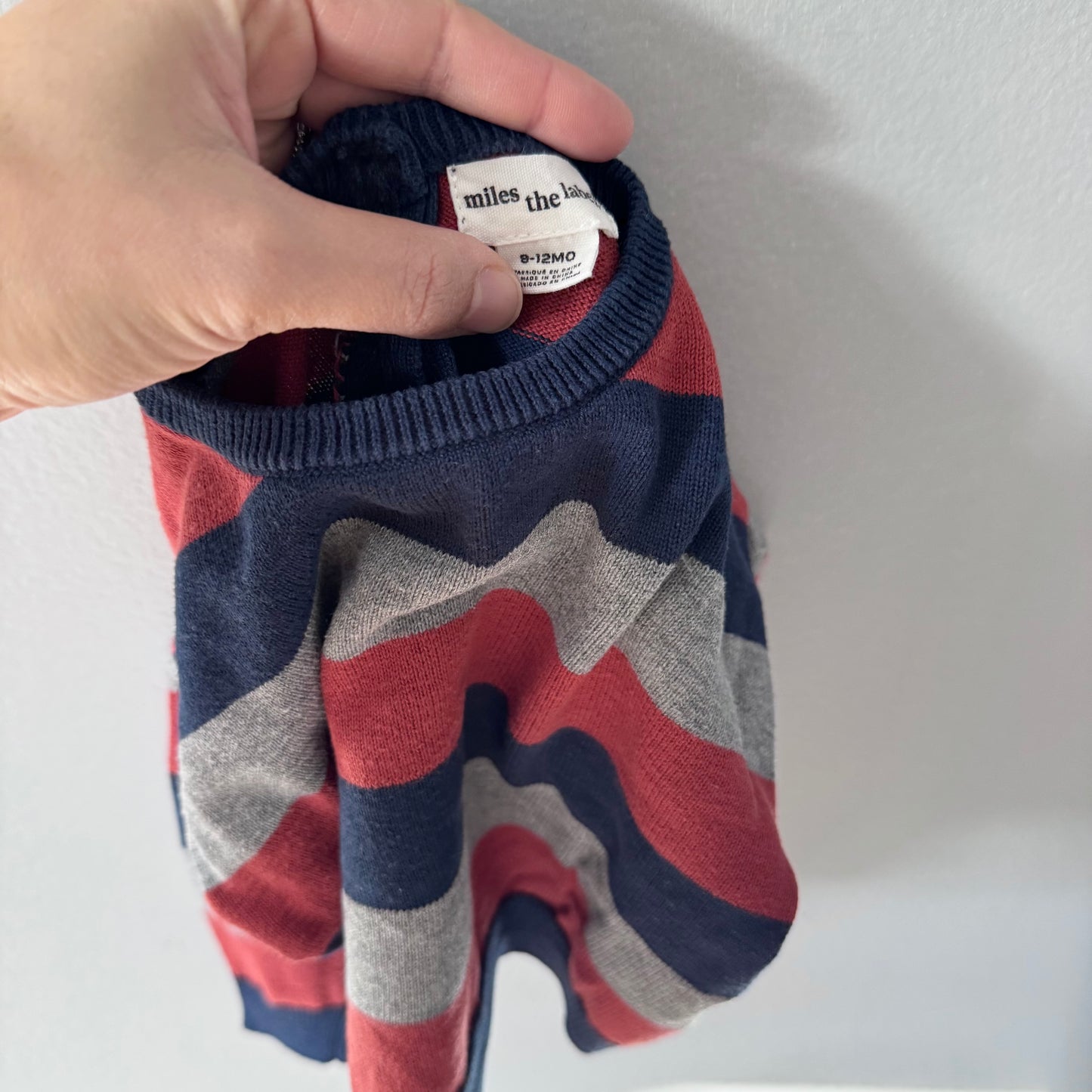Miles the label / Stripe cotton knit pullover / 9-12M