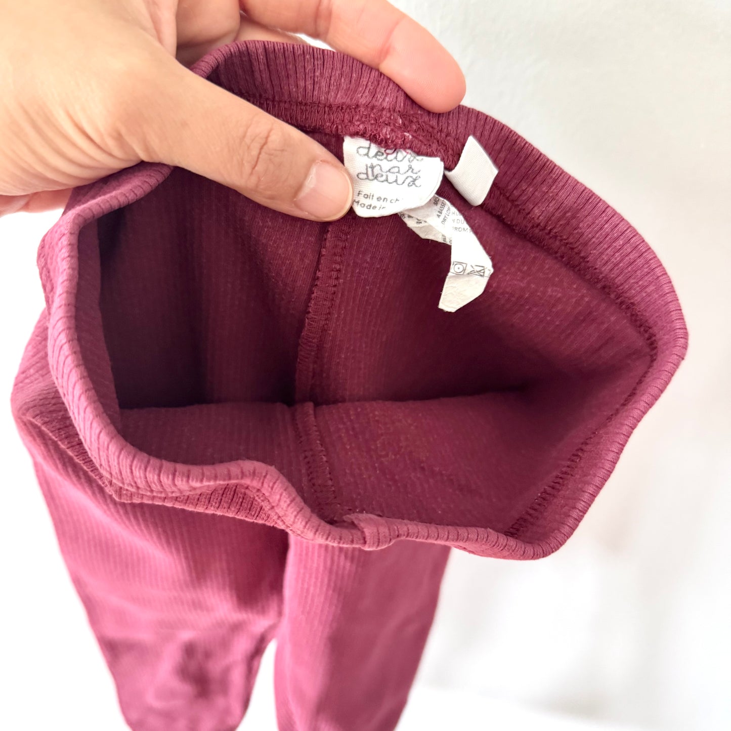 Deux par deux / Burgundy leggings / 3Y