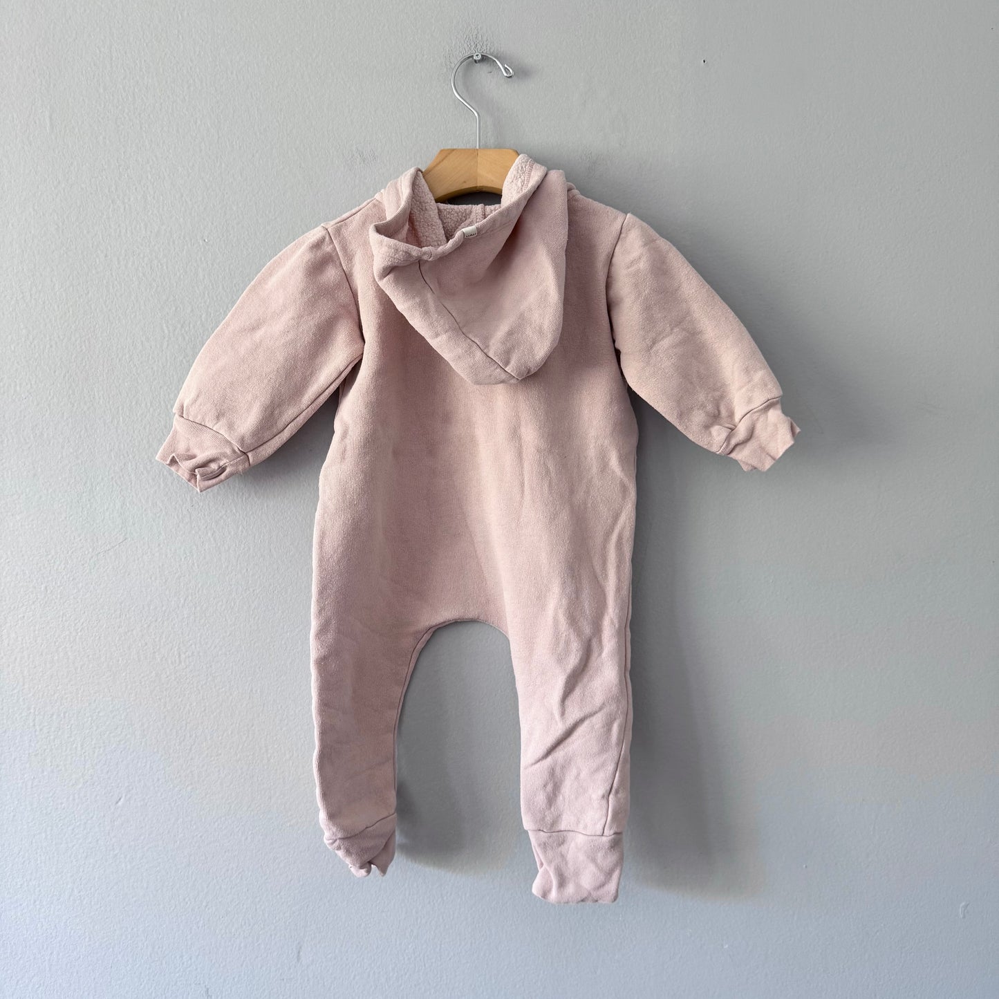 Mini mioche / Light pink biker romper / 12-18M