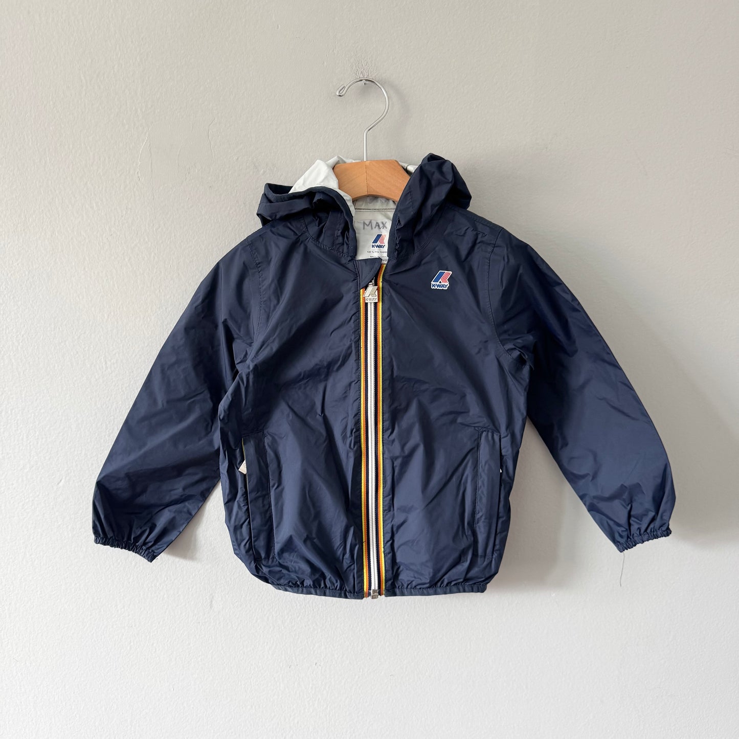 K-Way / Packable navy windbreaker / 4T