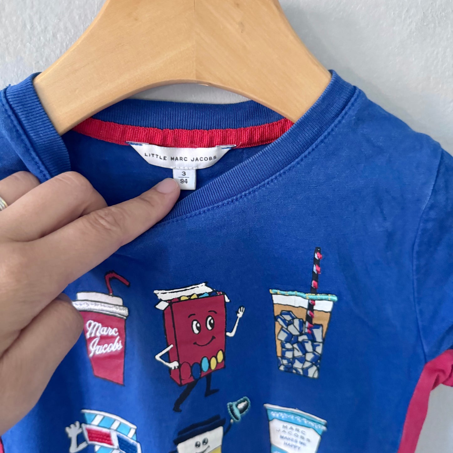 Little Marc Jacobs / Navy drink T-shirt / 3Y