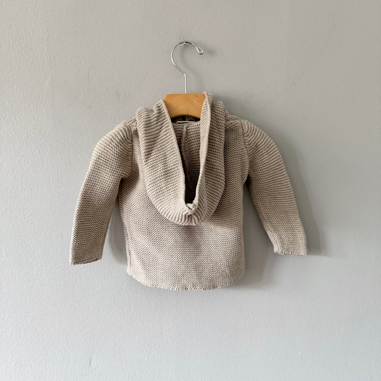 Viverano / Beige organic cotton knit jacket / 3-6M