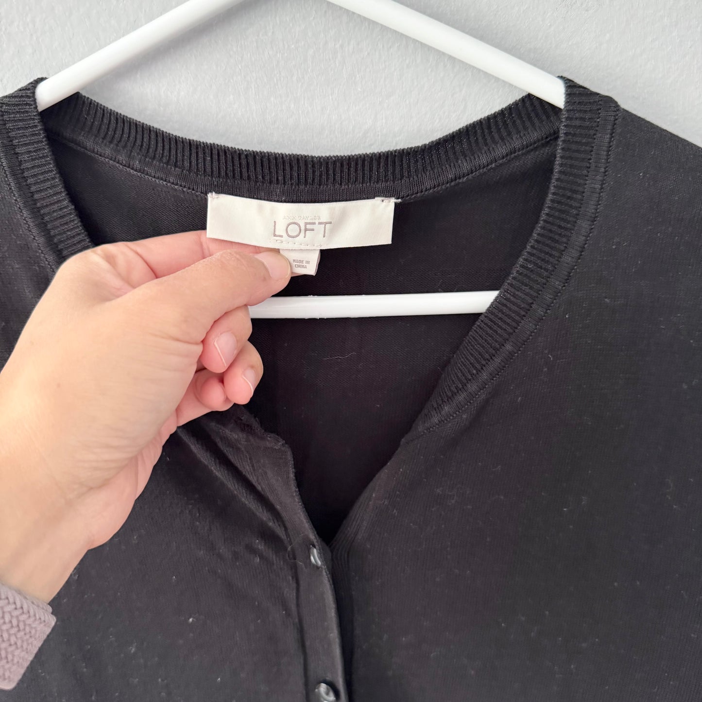 Loft / Black cardigan / Women L