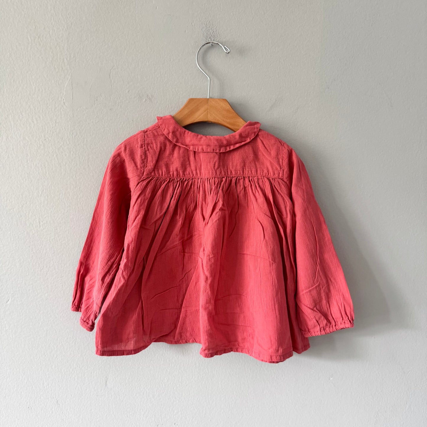 Bonton / Red brown blouse / 4Y