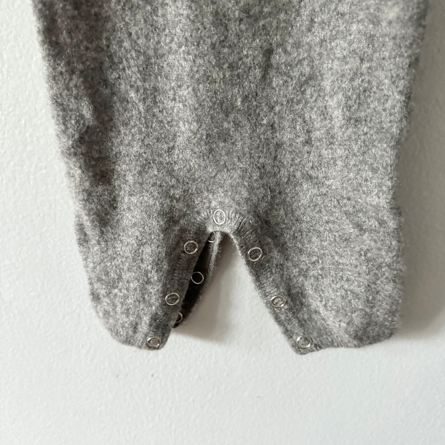 Repeat / Grey knit romper / 0-3M