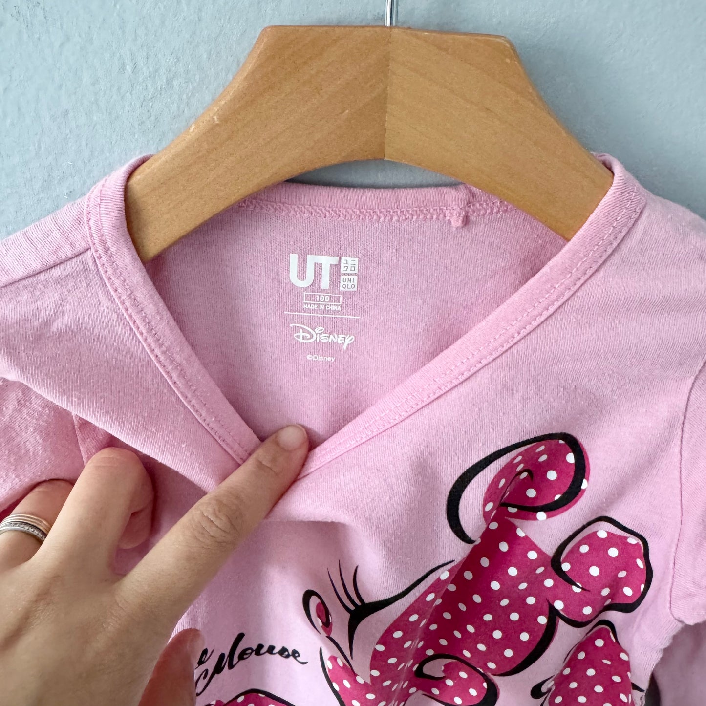 Uniqlo / Minnie pink long sleeve / 3Y
