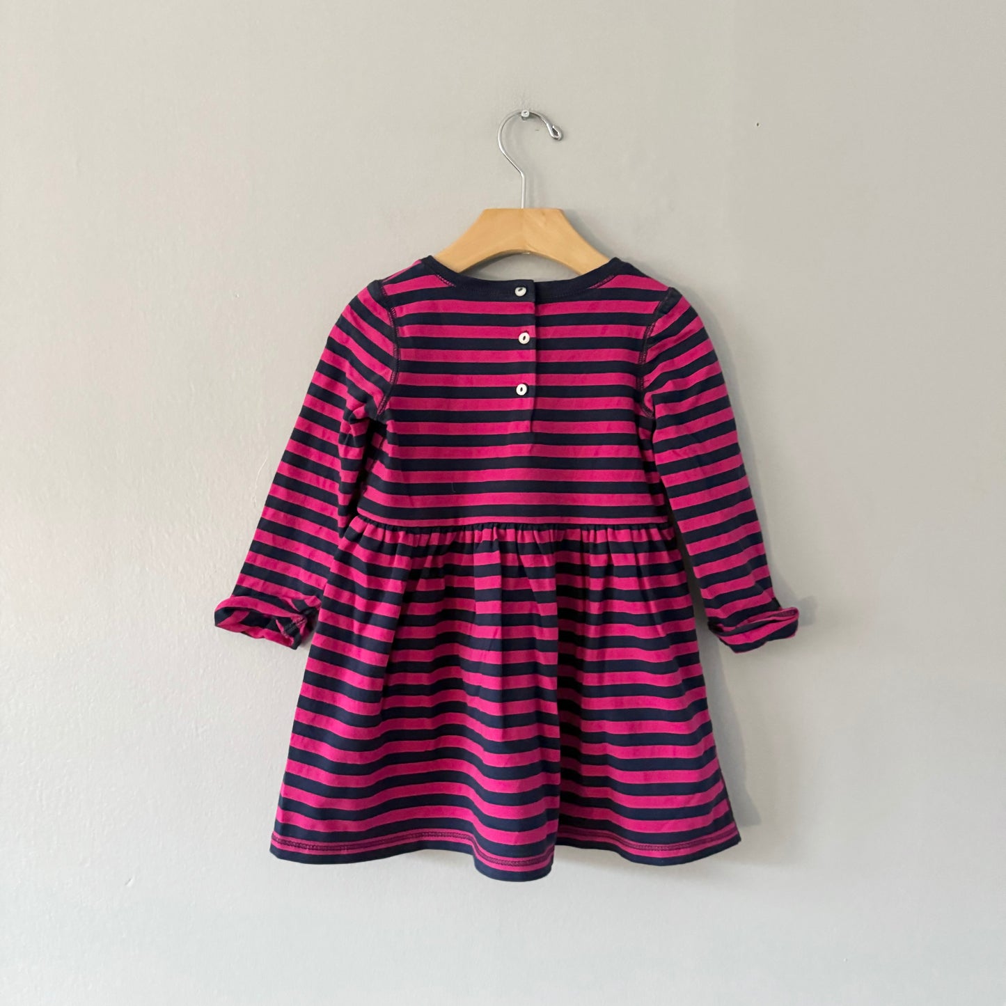 Ralph Lauren / Pink x navy striped dress / 24M