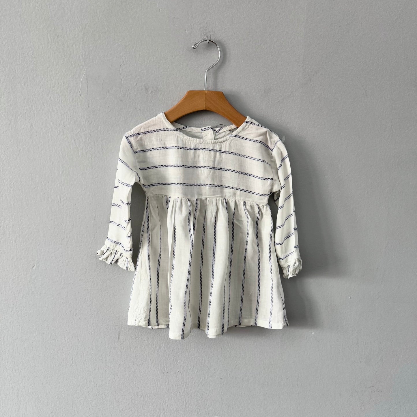 Next / White viscose dress / 9-12M
