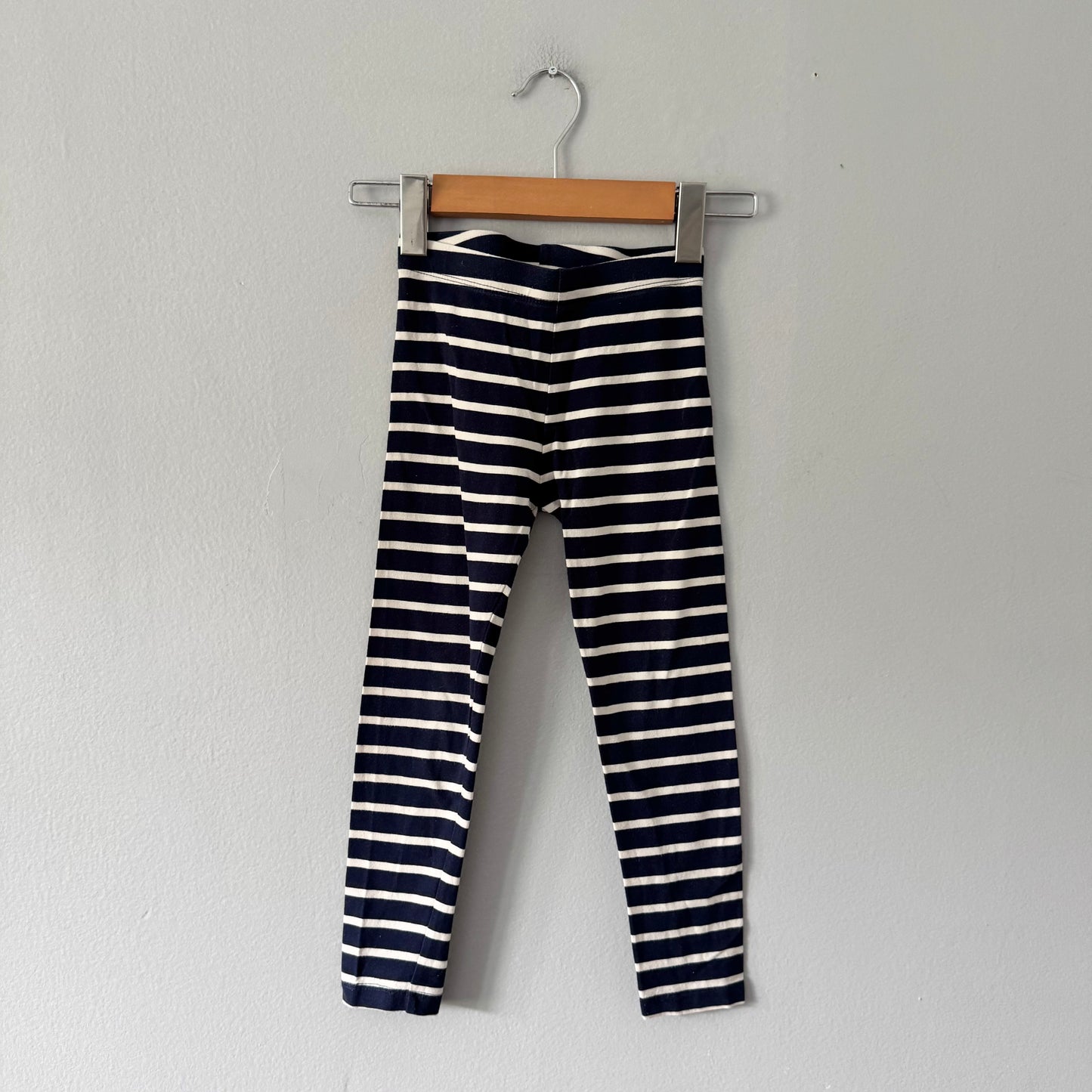 Joe Fresh / Navy x white leggings / 5Y