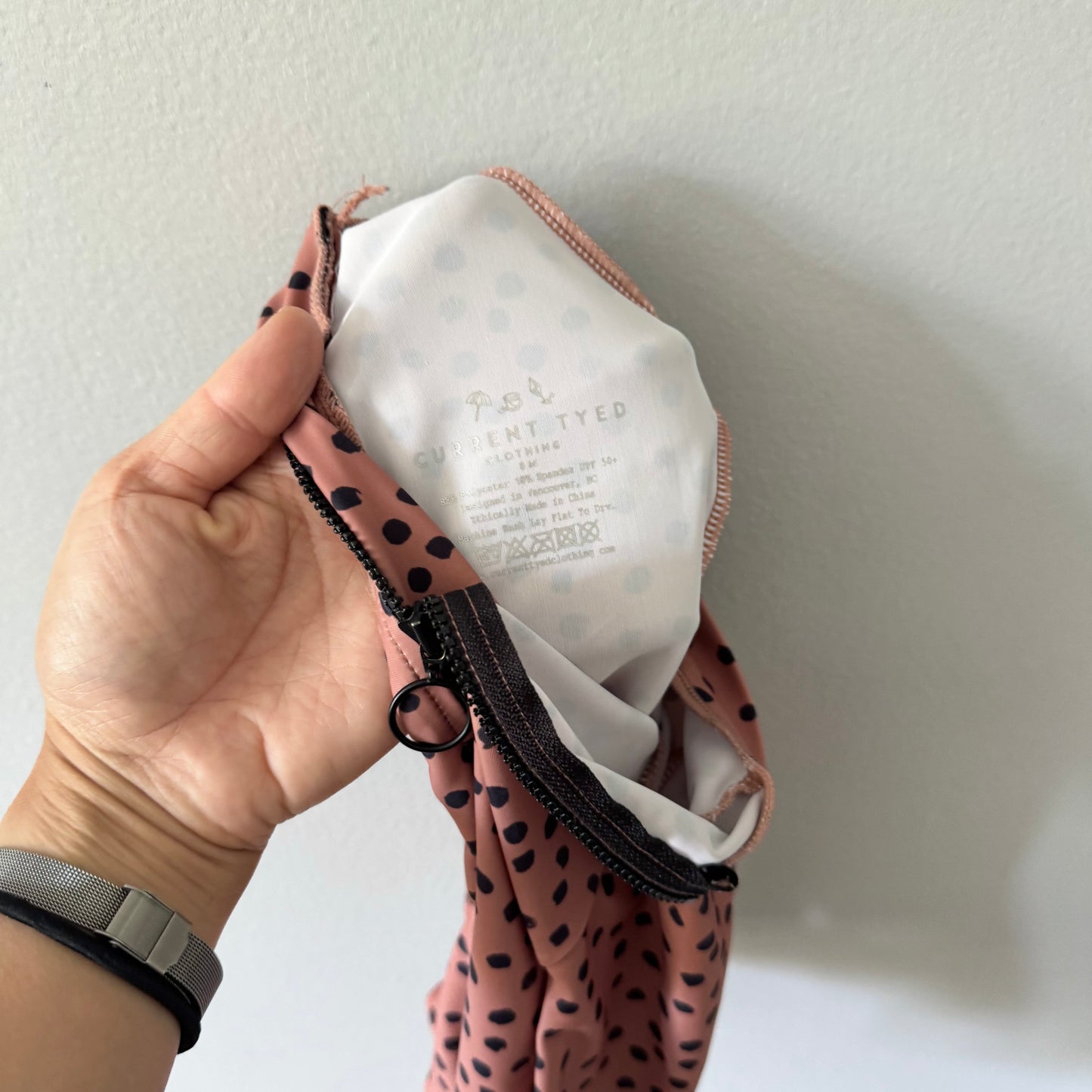 Current Tyed / Brown dots swim suit / 6M