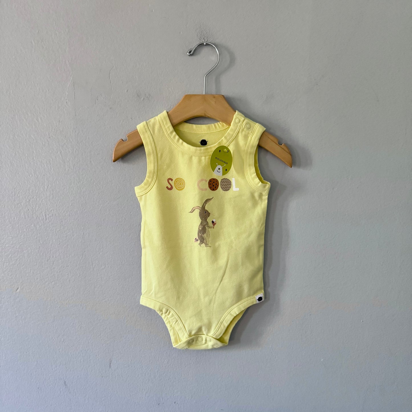 Rise Little Earthling / Yellow x So cool tank onesie / 9-12M - New with tag