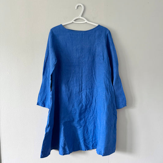 Linen Stitch Store / Blue linen dress / Women