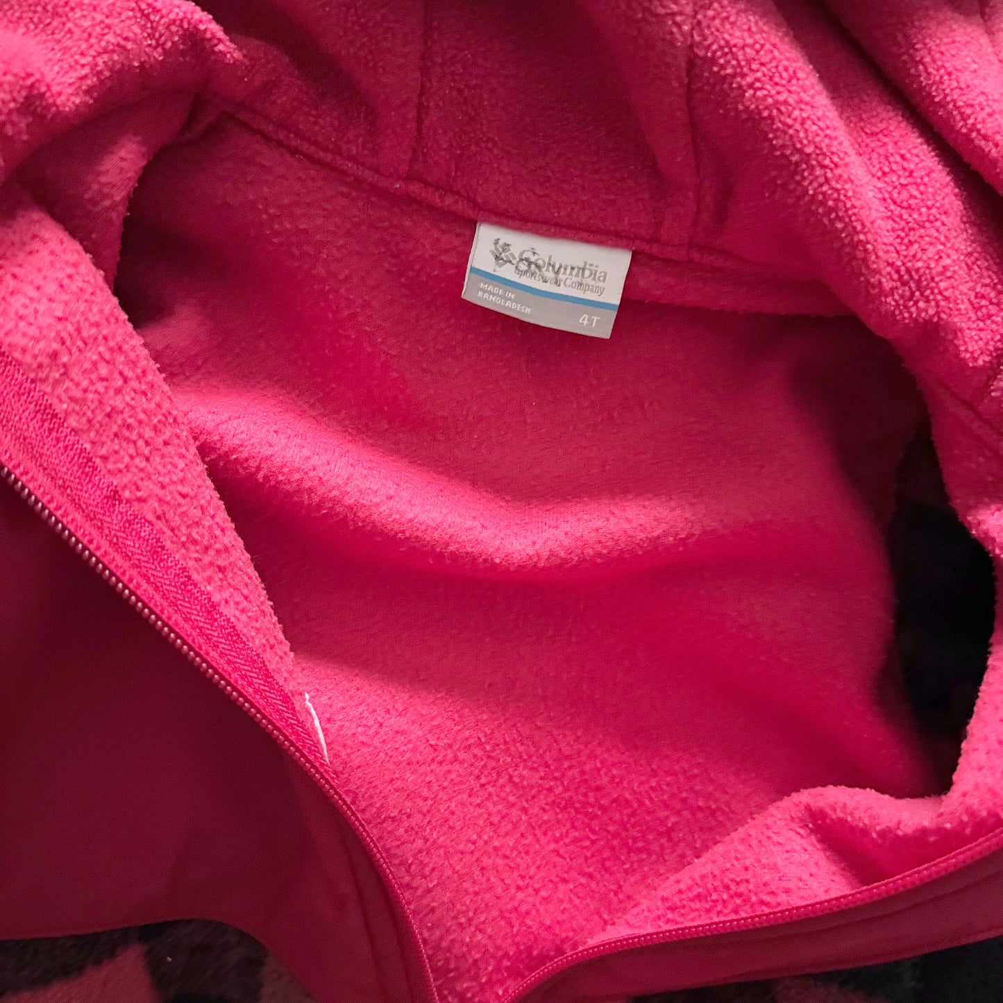 Columbia / Red fleece x nylon jacket / 4T