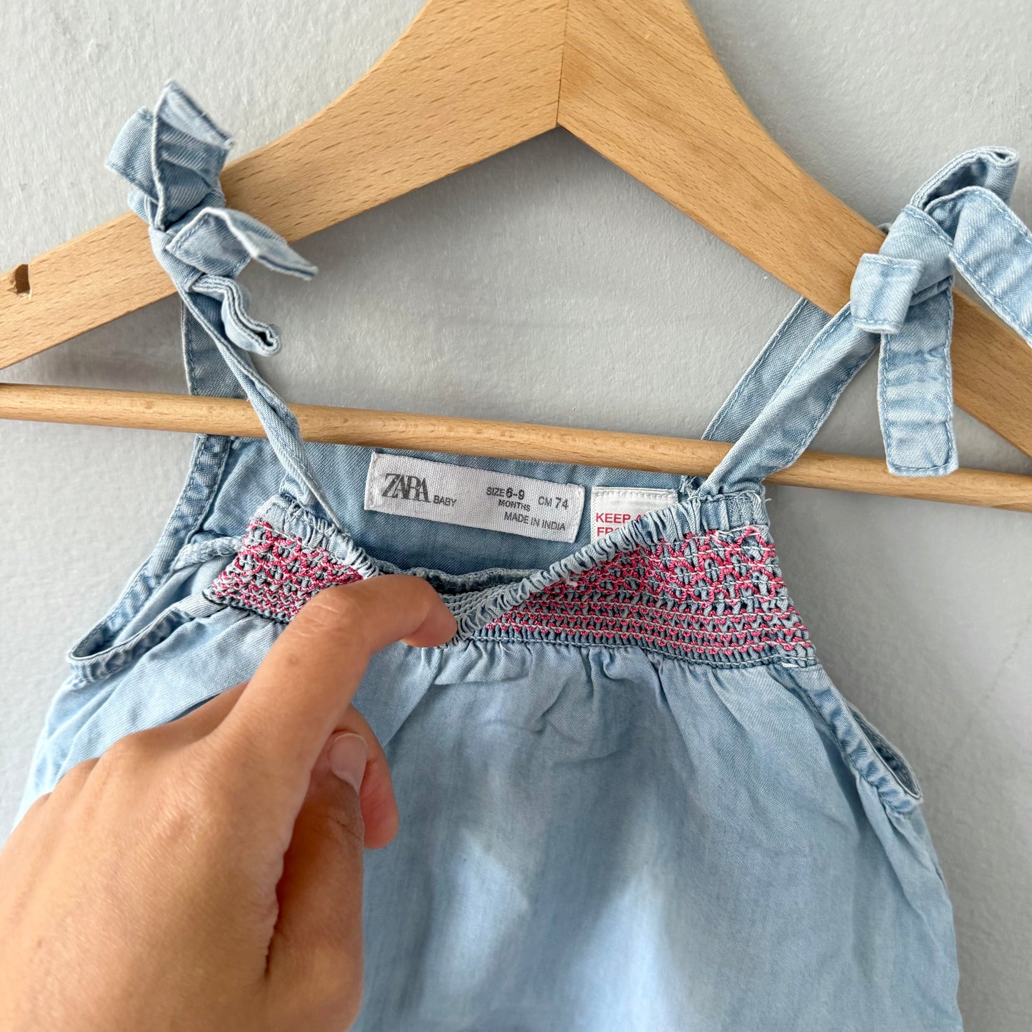 Zara / Cami denim dress / 6-9M