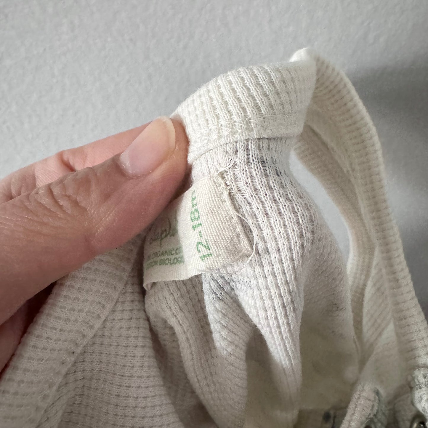 Sapling / Waffle tank onesie - whale / 12-18M