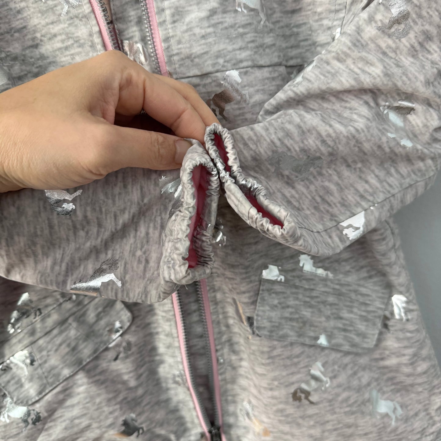 Hatley / Silver unicorn rain jacket / 3Y