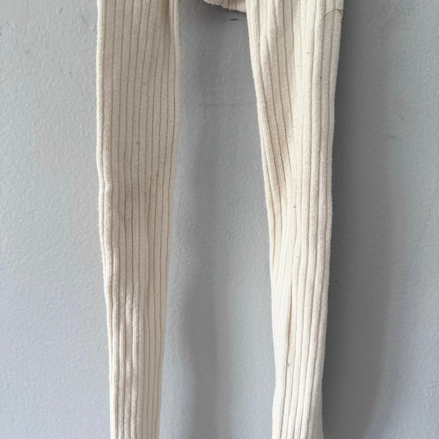 H&M / Ribbed tights - White / 3-4Y