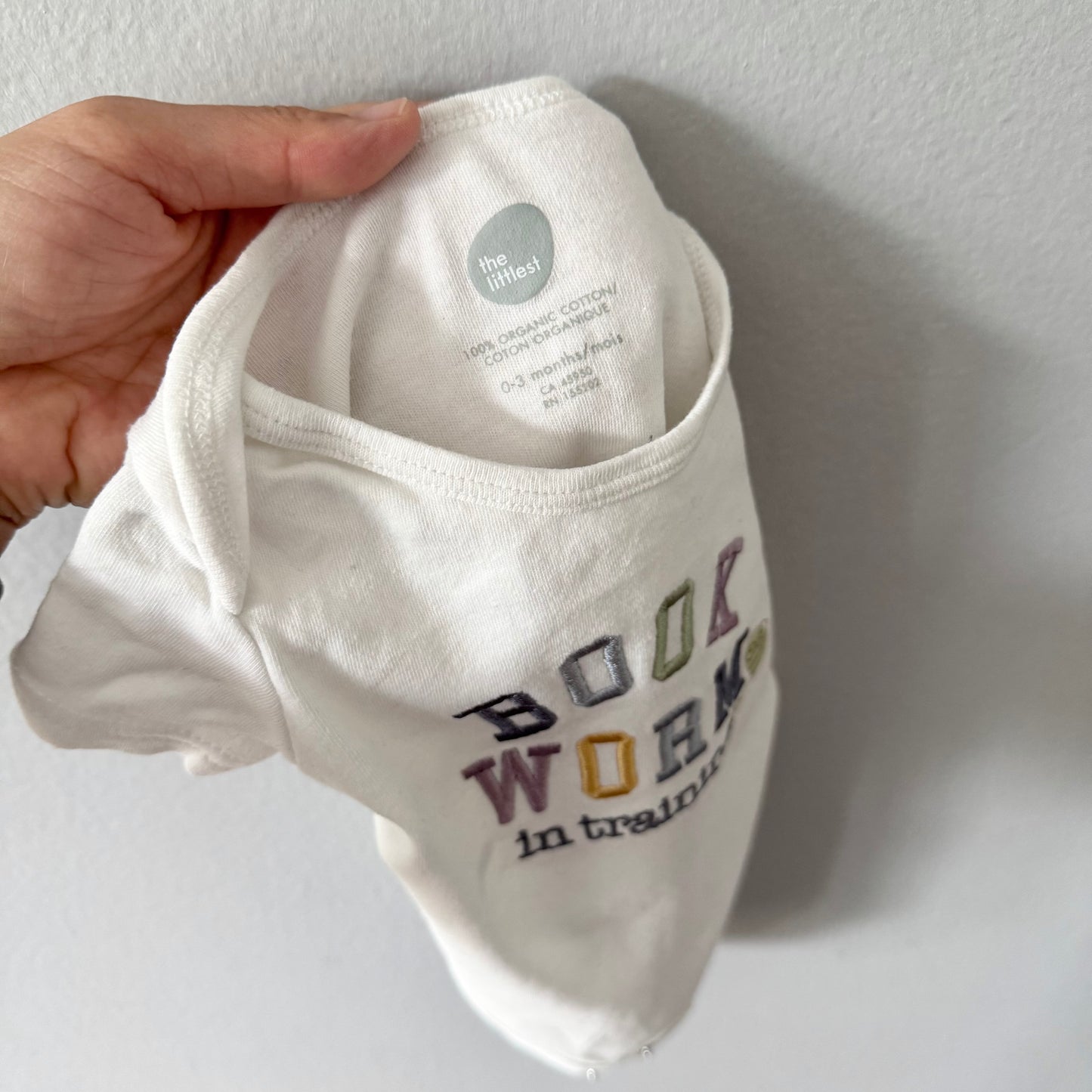 The Littlest / White onesie / 0-3M