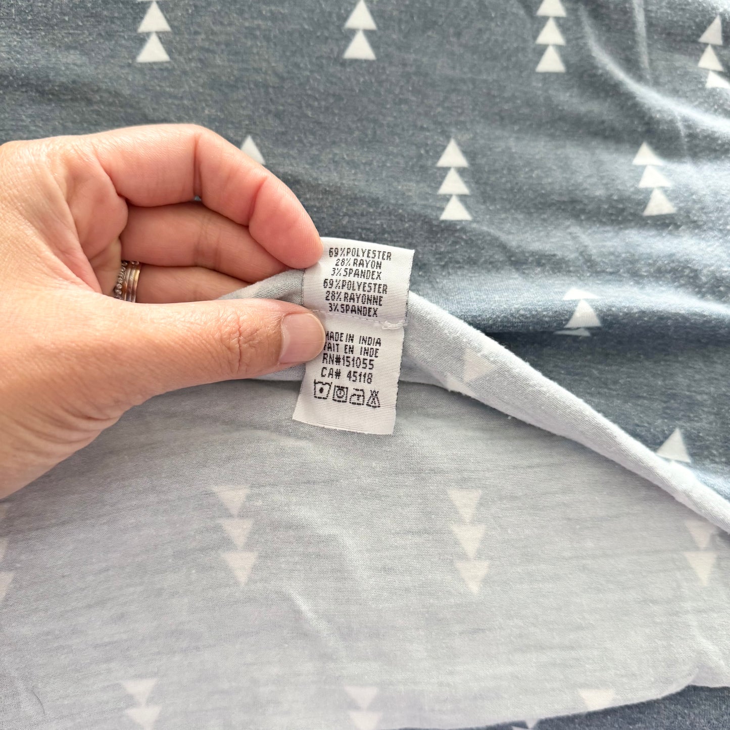 Copper Pearl / Navy x triangle blanket /