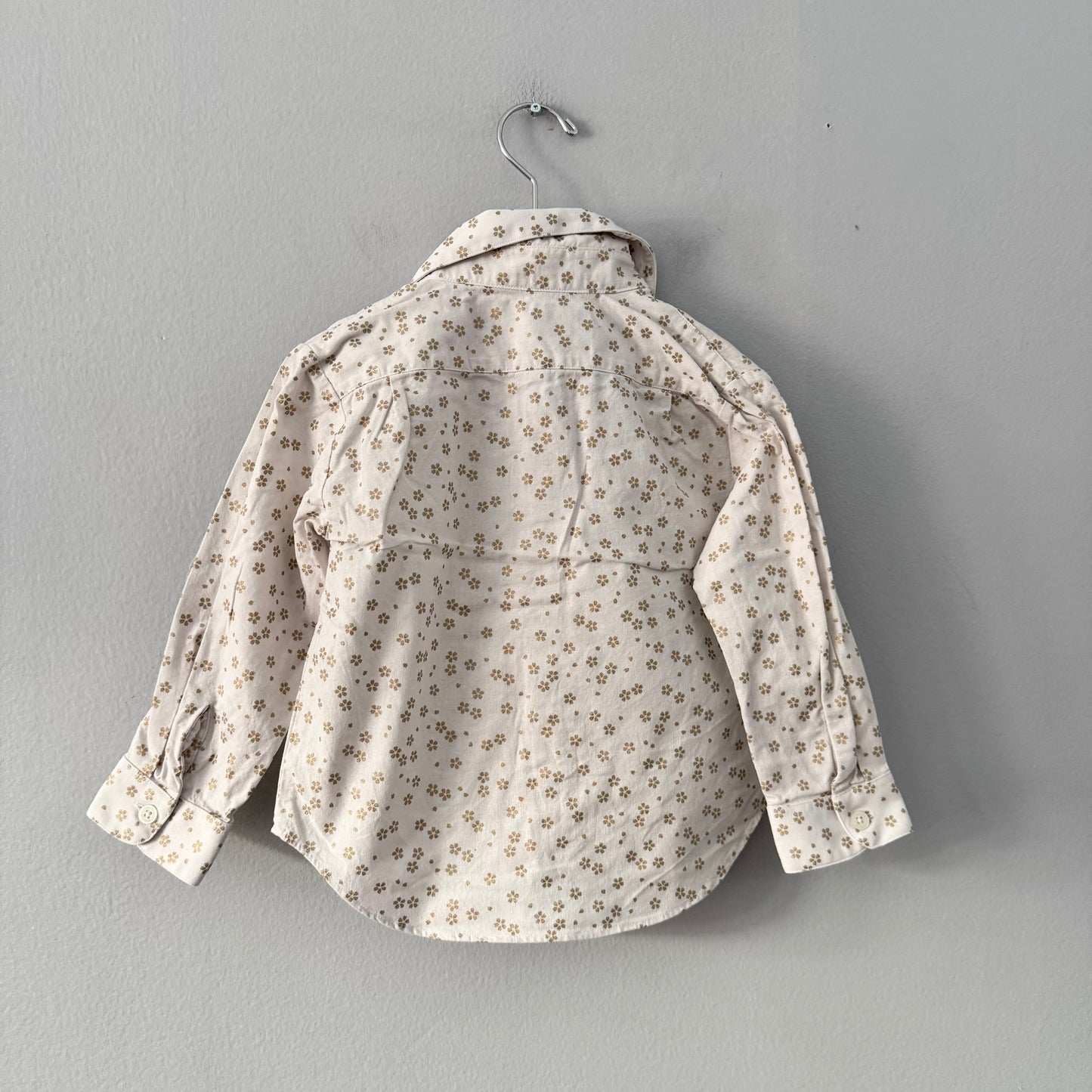 Hopper Hunter / White x gold flower shirt / 3Y