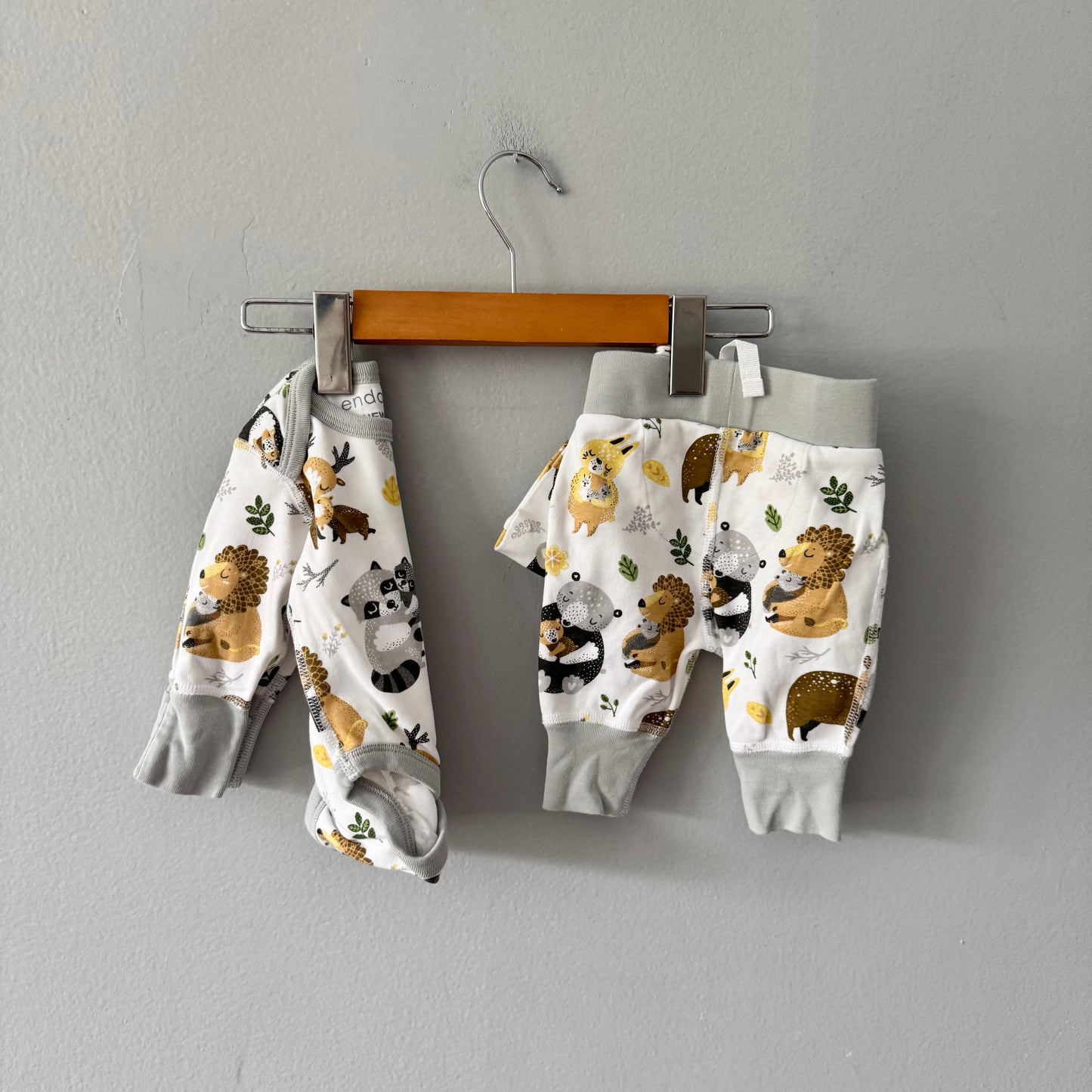 Endanzoo / Animal long sleeve onesie with cap / Newborn