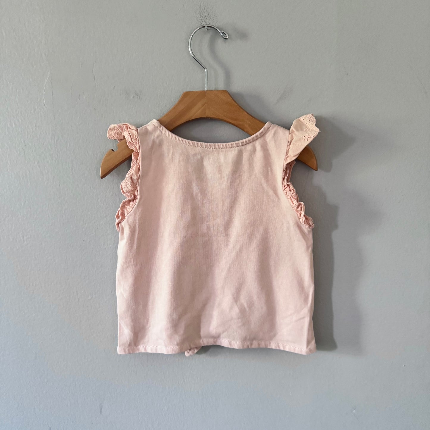 Haute Hippie / Pink ruffle tank / 5-6Y