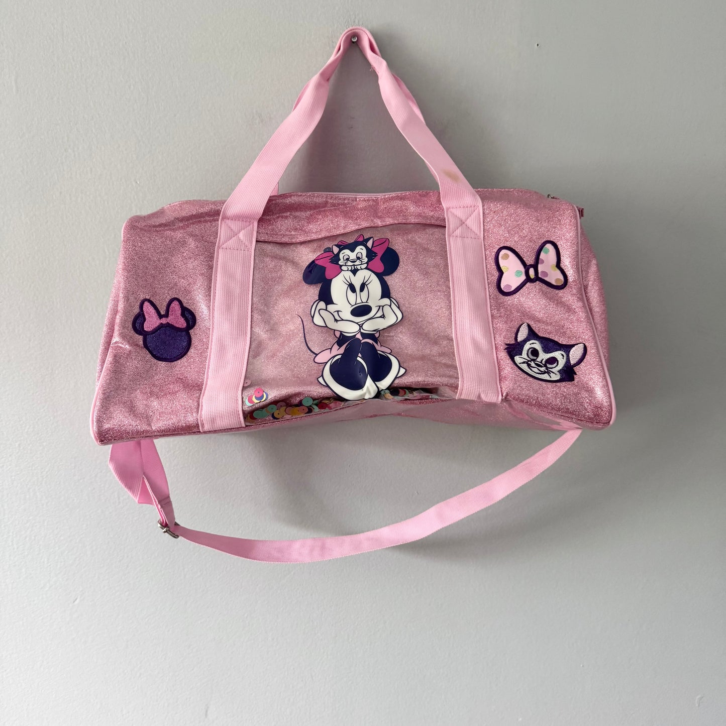 Disney Store / Minnie pink glitter bag