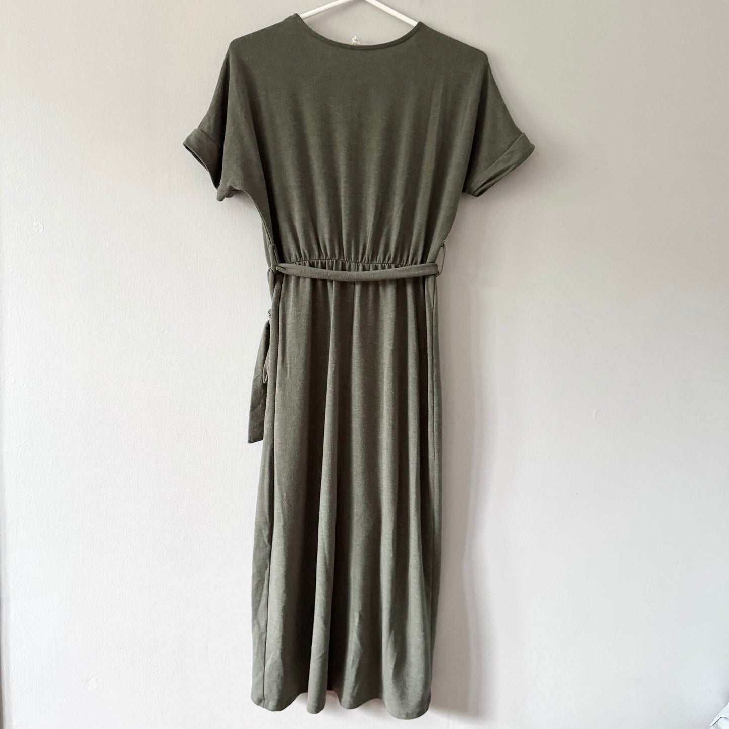 Pink Blush / Dark green maternity dress / Women S