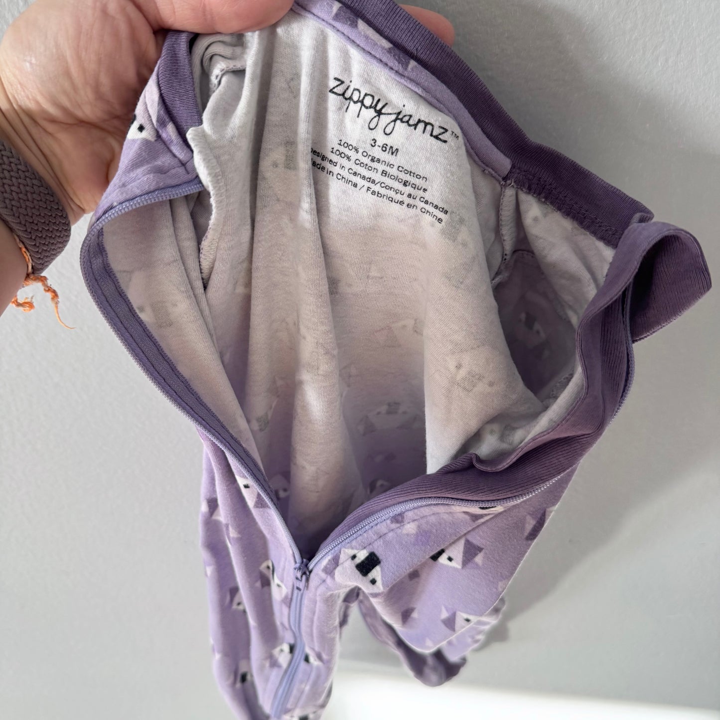 Zippy Jamz / Purple koala romper / 3-6M