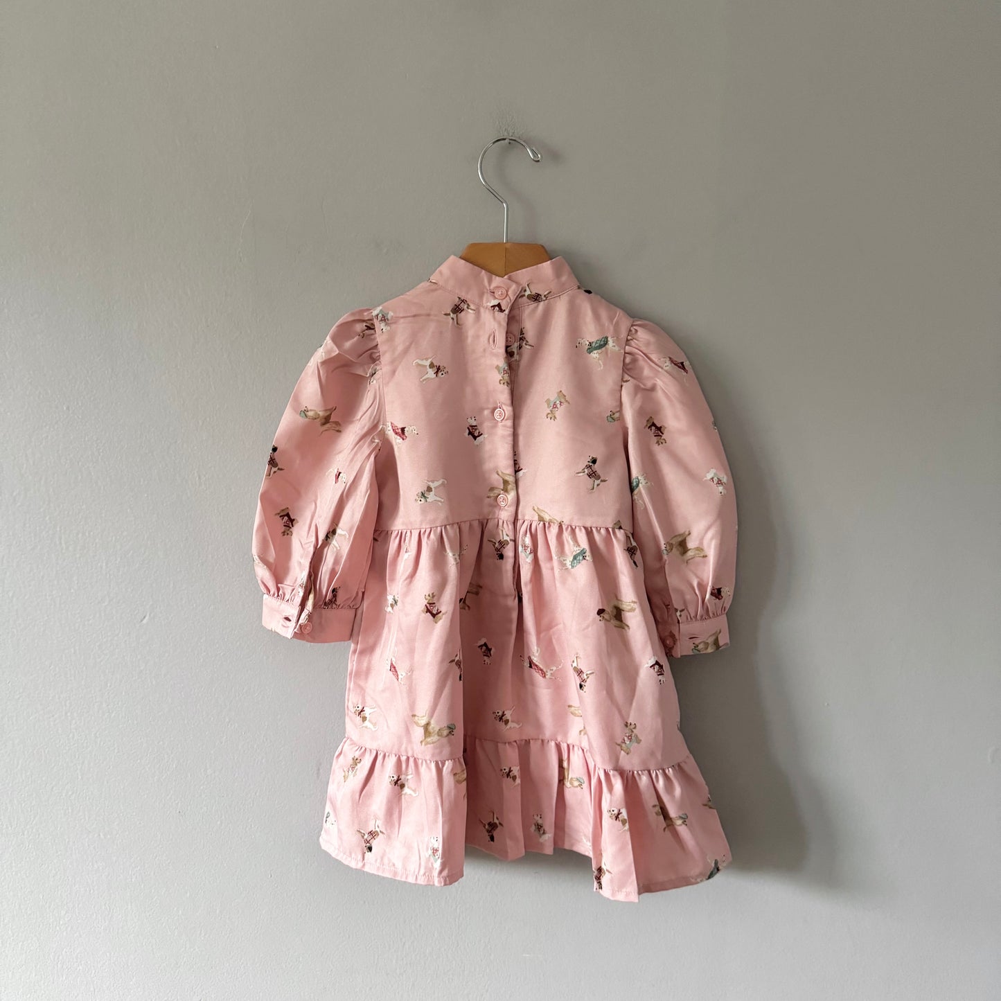 Janie & Jack / Pink x doggies shirt dress / 3Y