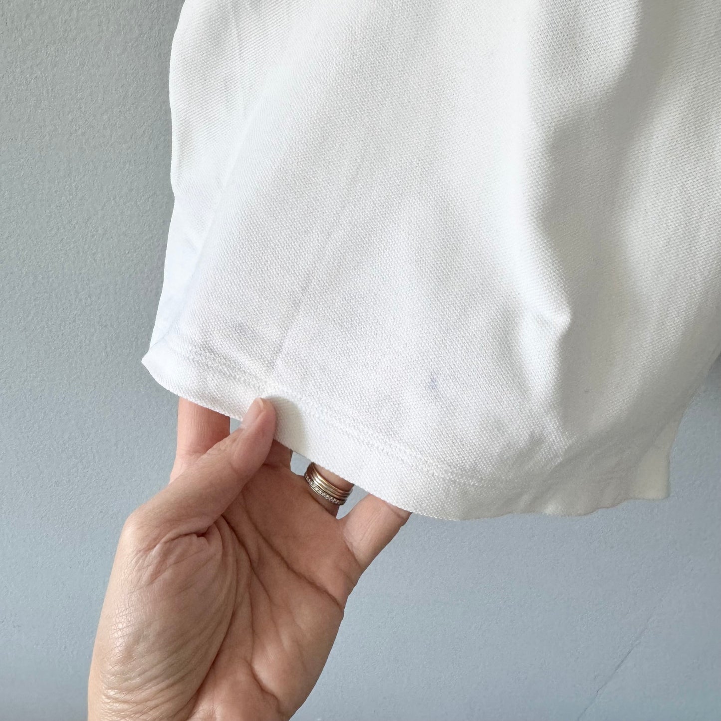 Petit Bateau / White polo shirt / 5Y